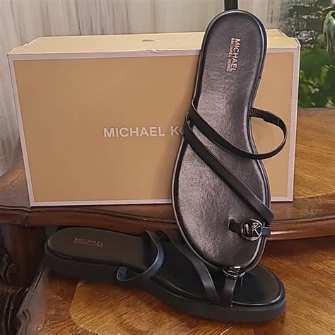 michael kors letty thong|MICHAEL Michael Kors Letty Leather Thong Sandals on SALE.